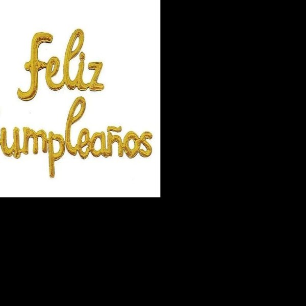 LETRERO INFLABLE FELIZ CUMPLEAÑOS METALICO DORADO E.12